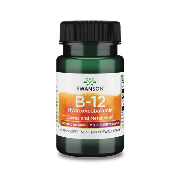 B12-vitamin rágótabletta 1000 µg Swanson (60)